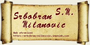Srbobran Milanović vizit kartica